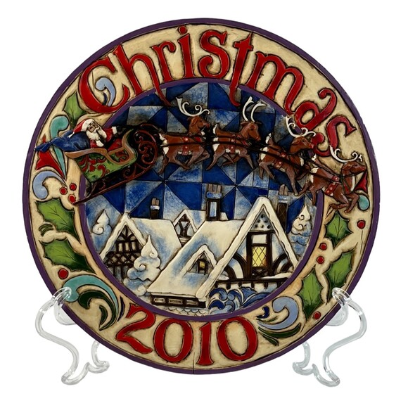 2010 Jim Shore Heartwood Creek Dash Away All Plate #4017641 Enesco Figurine - Picture 1 of 15